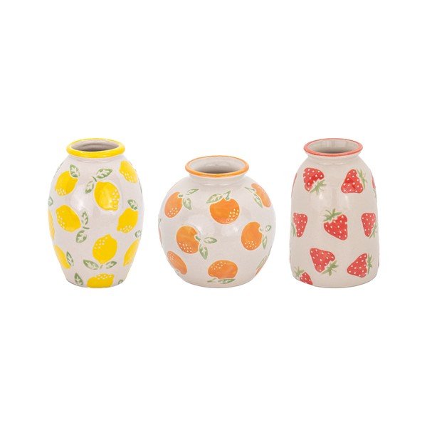 Kameninové súprava váz 3 ks (výška  9,5 cm) Fruit – Sass & Belle
