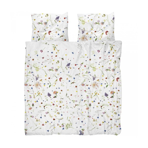 Bavlnené obliečky na dvojlôžko Snurk Flower Fields, 200 × 200 cm