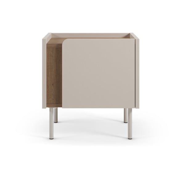 Krémovobiely/v prírodnej farbe nočný stolík v dekore duba Lucile – Marckeric