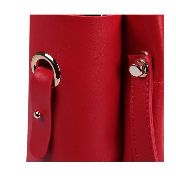 Červená kabelka z eko kože Beverly Hills Polo Club Amy-image-4