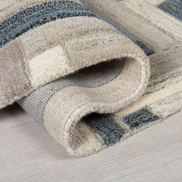 Sivo-modrý vlnený koberec Flair Rugs Russo, 160 x 230 cm-image-1