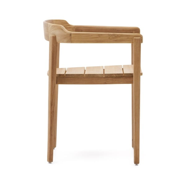 Drevená záhradná stolička v prírodnej farbe Icaro – Kave Home-image-3