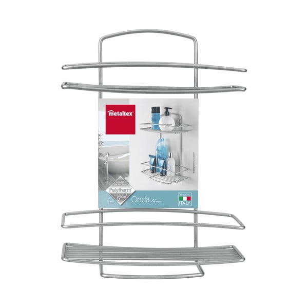 Dvojposchodový nástenný stojan Metaltex Onda, 26 × 35 cm-image-3