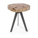 Čierny/v prírodnej farbe konferenčný stolík s doskou z akácie ø 35 cm Aron – Bizzotto