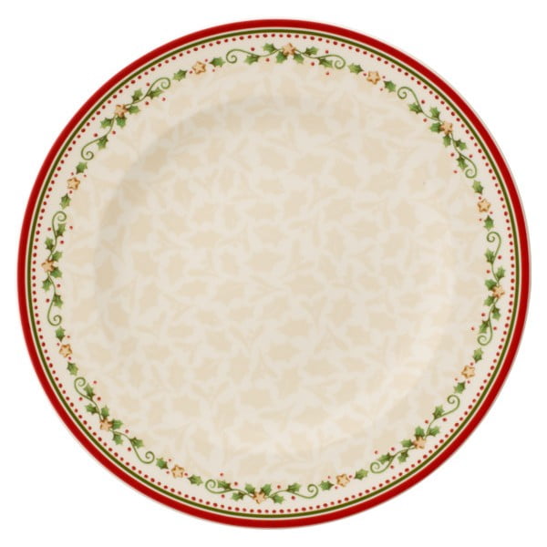 Béžový porcelánový tanier s vianočným motívom Villeroy & Boch Padajúce hviezdy, ø 27,5 cm