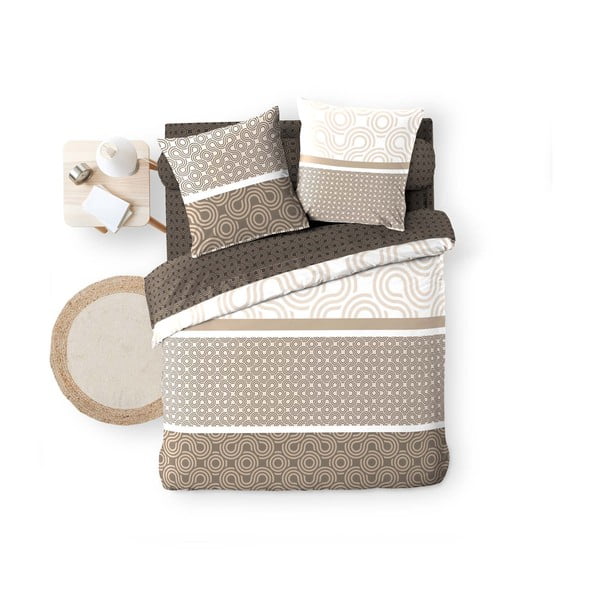 Hnedé bavlnené obliečky na dvojlôžko/predĺžené s plachtou/6-dielne 240x220 cm Pacha – douceur d'intérieur-image-3