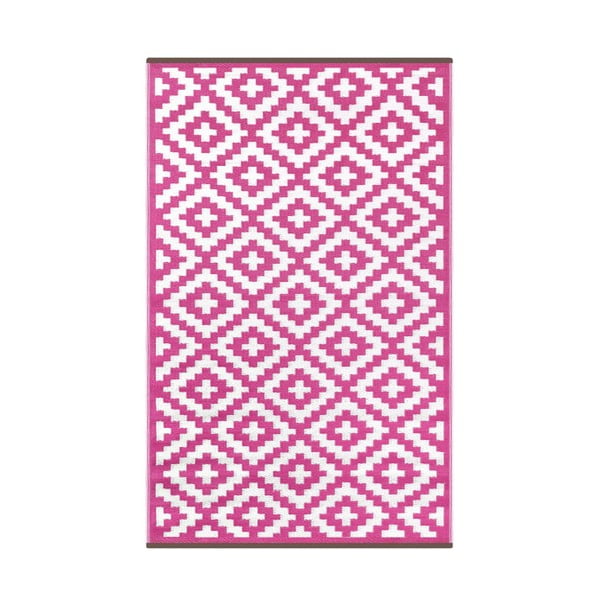 Ružovo-béžový obojstranný vonkajší koberec Green Decore Enough, 120 × 180 cm