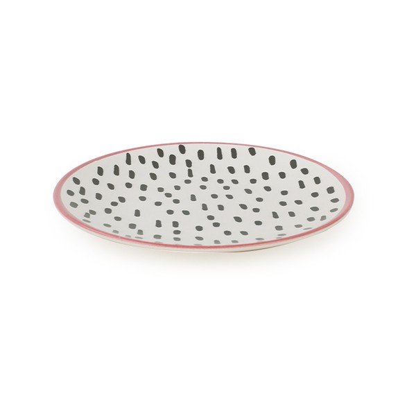 Súprava 6 keramických dezertných tanierov My Ceramic Brush Dots, 20 cm-image-2