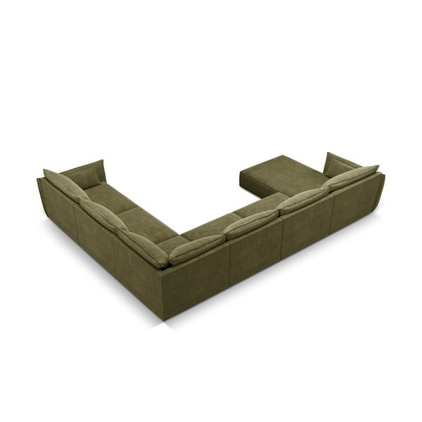 Zelená rohová pohovka (pravý roh) Vanda - Mazzini Sofas-image-3