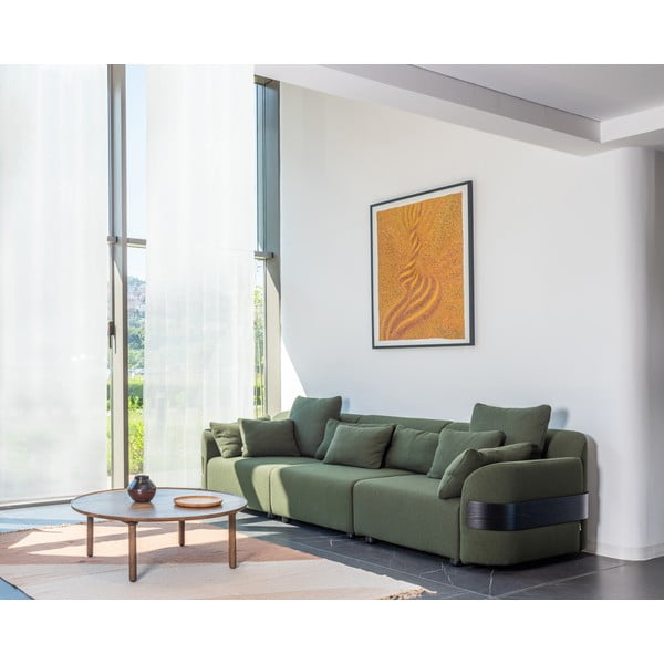 Hnedý okrúhly konferenčný stolík z dubového dreva ø 100 cm Mu – Gazzda-image-1