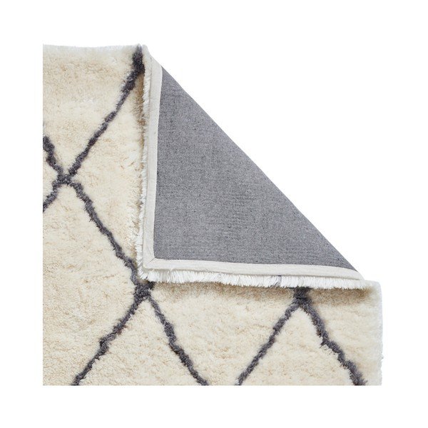 Béžovo-sivý ručne tuftovaný koberec Think Rugs Morocco Ivory & Grey, 150 × 230 cm-image-3