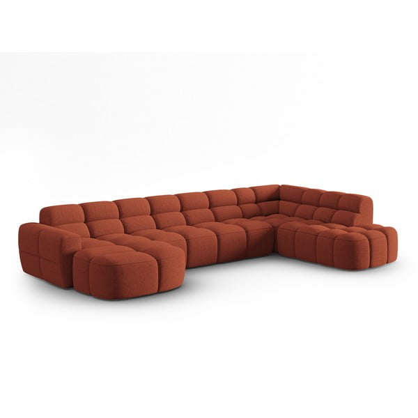 Rohová pohovka v tehlovej farbe Lisa – Micadoni Home-image-3