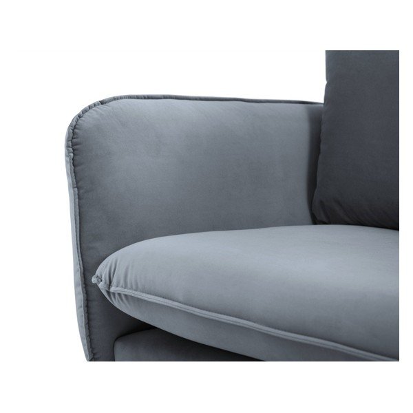 Sivá zamatová pohovka Cosmopolitan Design Vienna, 160 cm-image-4