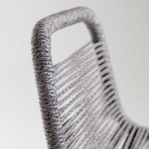 Sivá barová stolička s oceľovou konštrukciou Kave Home Glenville, výška 74 cm-image-1