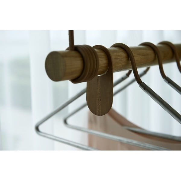Nástenný vešiak z dubového dreva v prírodnej farbe 80 cm Swing M – LIND DNA-image-3