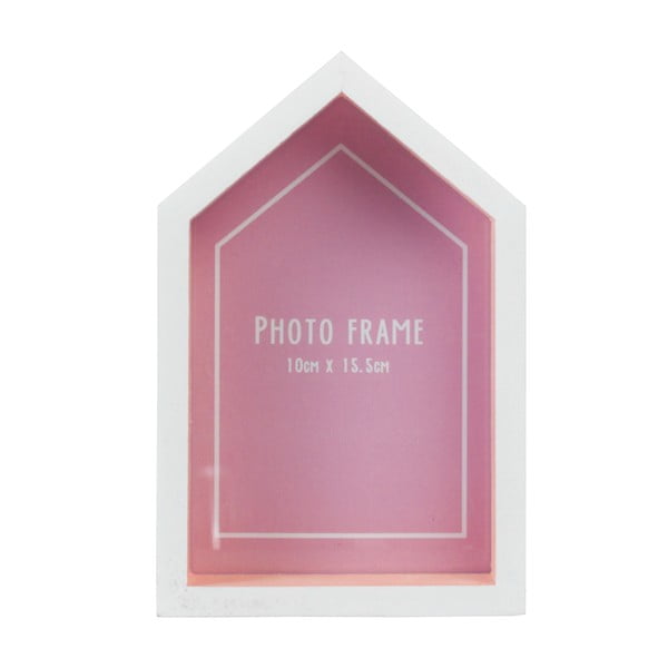 Ružový rám na fotografiu v tvare plážovej chaty Rex London Beach, 11 × 17 cm