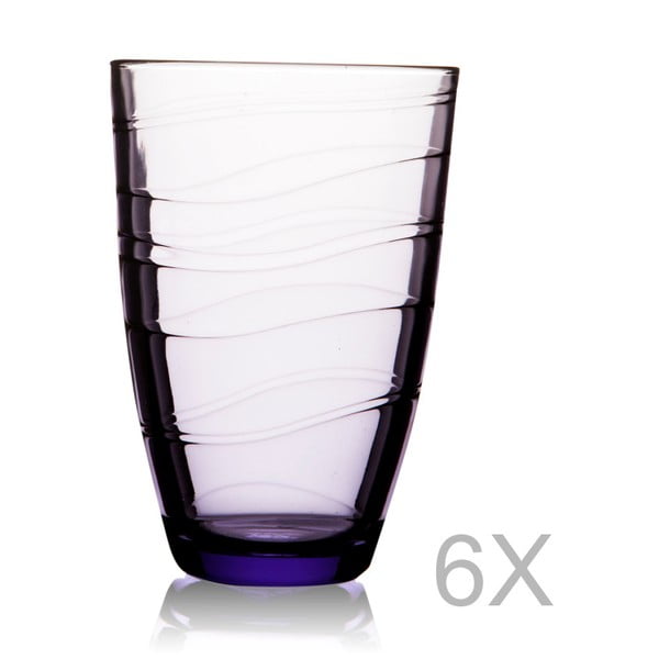 Sada 6 fialových pohárov Pasabahce, 360 ml