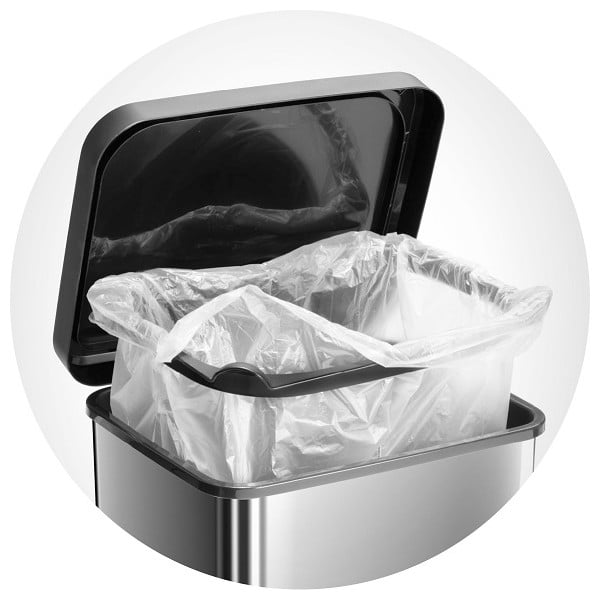 Sivý pedálový odpadkový kôš z recyklovaného plastu 40 l Paso - Rotho-image-1