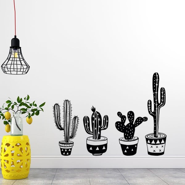 Sada 4 samolepiek Ambiance Mexican Cactus