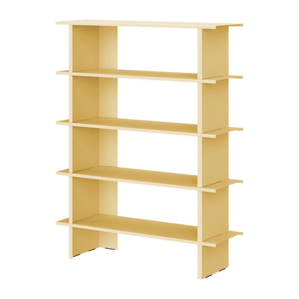 E-shop Žltá kovová knižnica 120x156x37 cm Hes – noo.ma