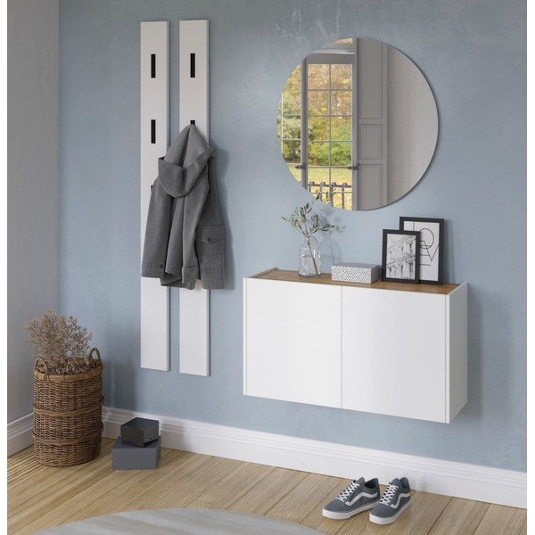 Biela závesná skrinka v dekore duba 93x52x29 cm Libbiano – Germania-image-1