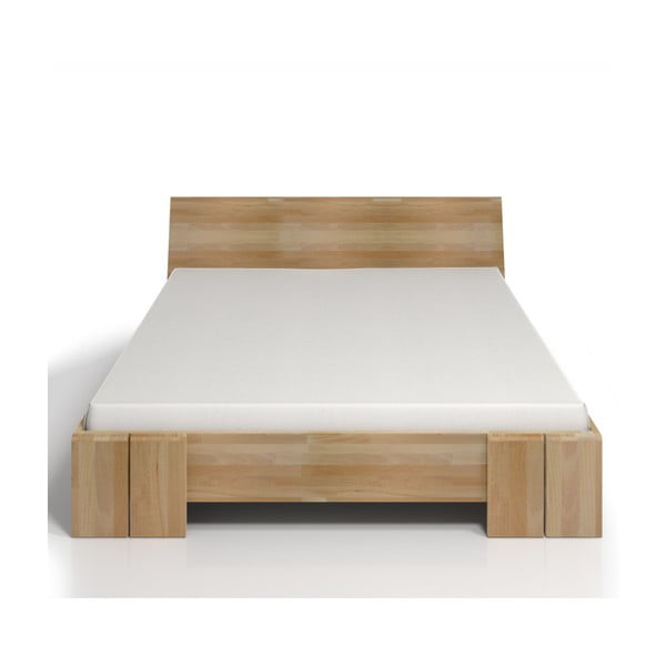 Dvojlôžková posteľ z bukového dreva s úložným priestorom Skandica Vestre Maxi, 180 × 200 cm
