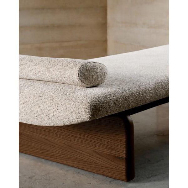 Béžová/v tmavoprírodnej farbe ženilková leňoška (variabilný roh) Topaz – Kave Home-image-4