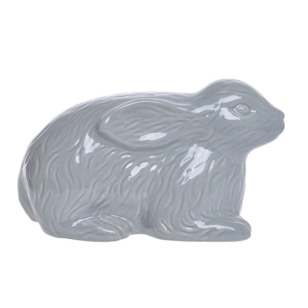Sivá keramická dekoratívna soška Ewax Fuzzy Rabbit