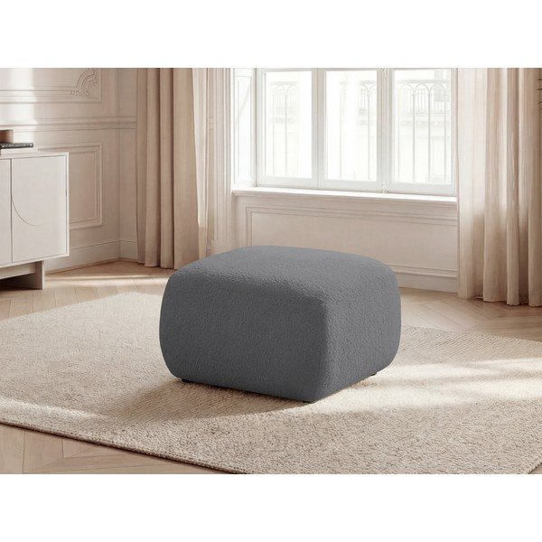 Sivá podnožka z textílie buklé Montaigne – Bobochic Paris-image-1