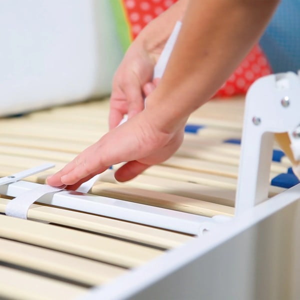 Bielo-béžová zábrana na posteľ 100 cm – Roba-image-3