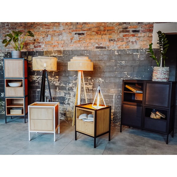 Čierna skrinka v dekore duba 45x102 cm Skap - CustomForm-image-1