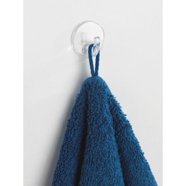 Sada 3 priehľadných samodržiacich háčikov Wenko Round-image-1