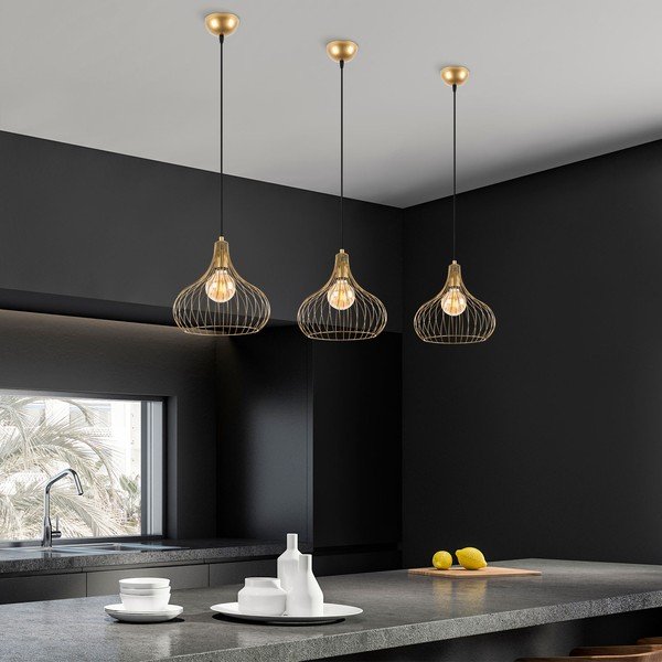 Závesné svietidlo s kovovým tienidlom ø 22 cm Teldemia – Opviq lights-image-2