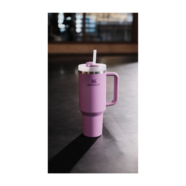 Fialová termoska so slamkou z nehrdzavejúcej ocele 1,18 l Quencher H2.0 FlowState Tumbler Lilac – Stanley-image-4