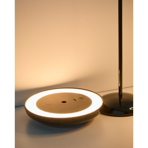 Čierna LED stmievateľná stolová lampa s kovovým tienidlom (výška 35 cm) Porte – Kave Home-image-2