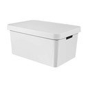 Biely úložný box s vekom Curver Infinity, 45 l