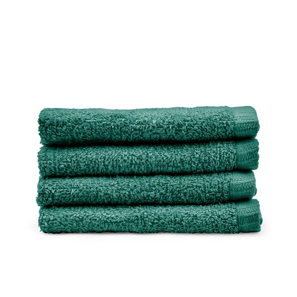 Zelené rýchloschnúce bavlnené uteráky v súprave 4 ks 30x30 cm Quick Dry – Catherine Lansfield