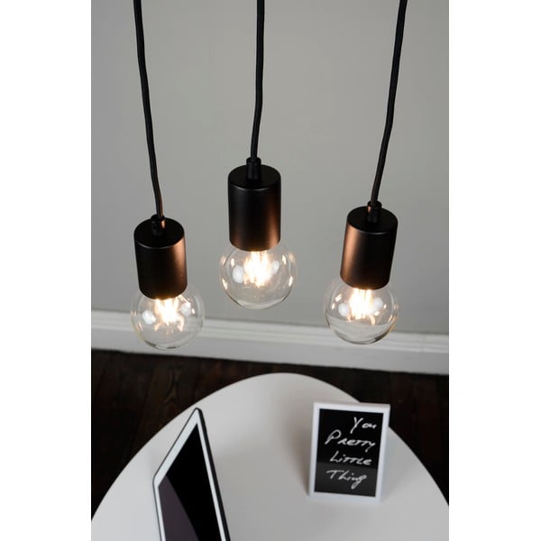 Čierne trojramenné závesné svietidlo Sotto Luce Cero Basic-image-2