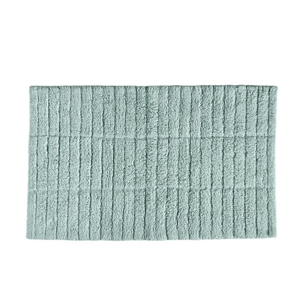 Svetlozelená bavlnená kúpeľňová predložka Zone Tiles, 80 x 50 cm
