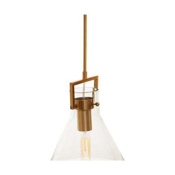 Kovové závesné svietidlo v zlatej farbe so skleneným tienidlom ø 25 cm Trieste – Premier Housewares-image-3