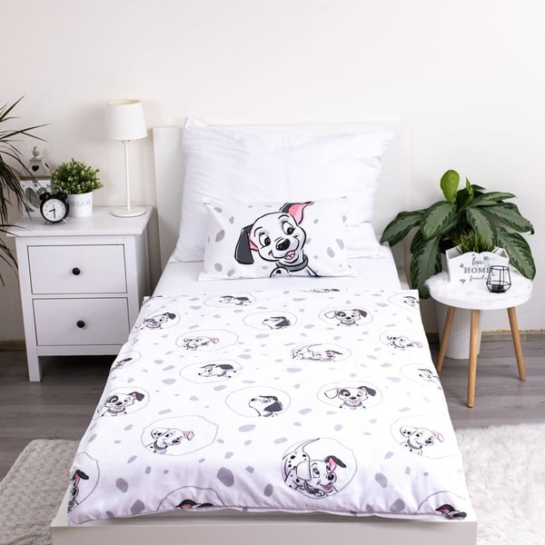 Biele bavlnené detské obliečky do postieľky 100x135 cm 101 Dalmatians – Jerry Fabrics-image-2