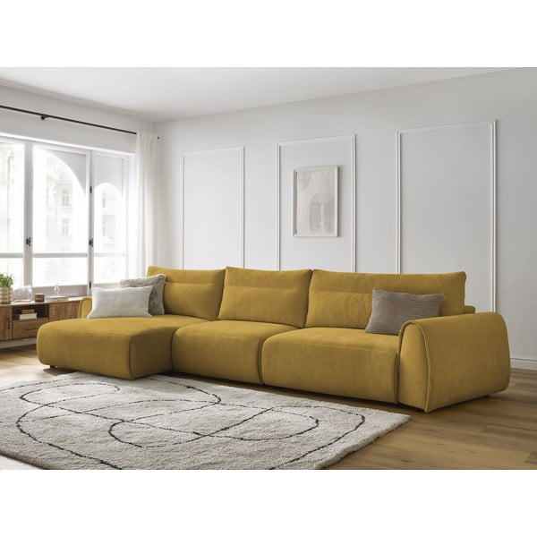 Okrovožltá rohová pohovka Aden – Bobochic Paris-image-1