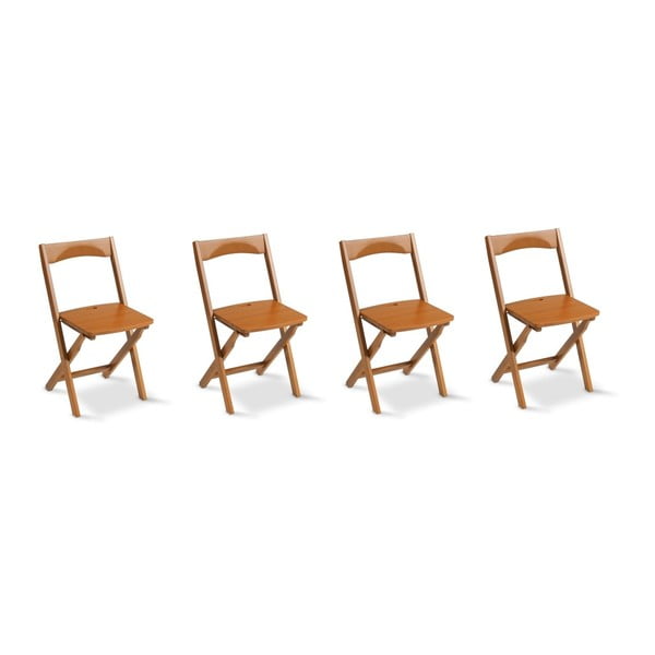 Sada 4 skladacích stoličiek z bukového dreva Arredamenti Italia Diana