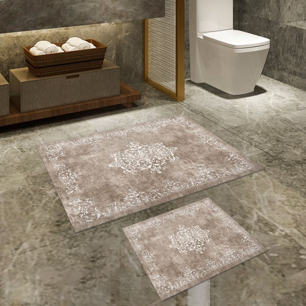 Sivé/taupe kúpeľňové predložky v súprave 2 ks 60x100 cm – Foutastic-image-2