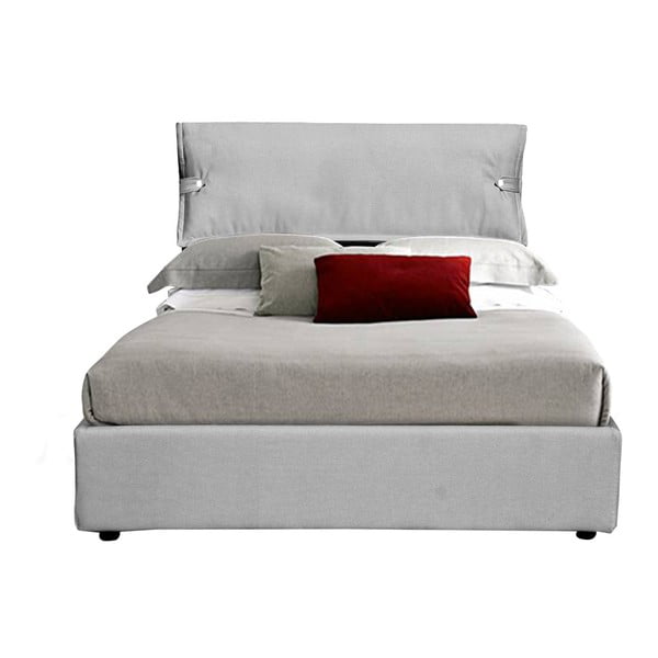 Sivá jednolôžková posteľ s úložným priestorom 13Casa Feeling, 120 x 190 cm