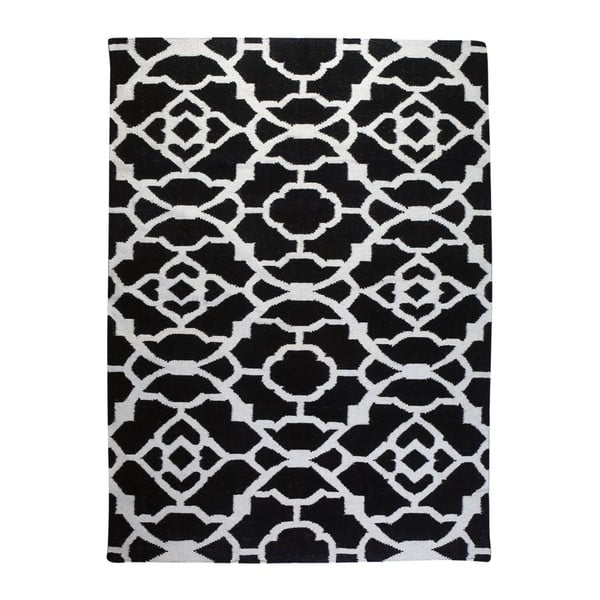 Vlnený koberec Geometry Vintage Black & White, 160 x 230 cm
