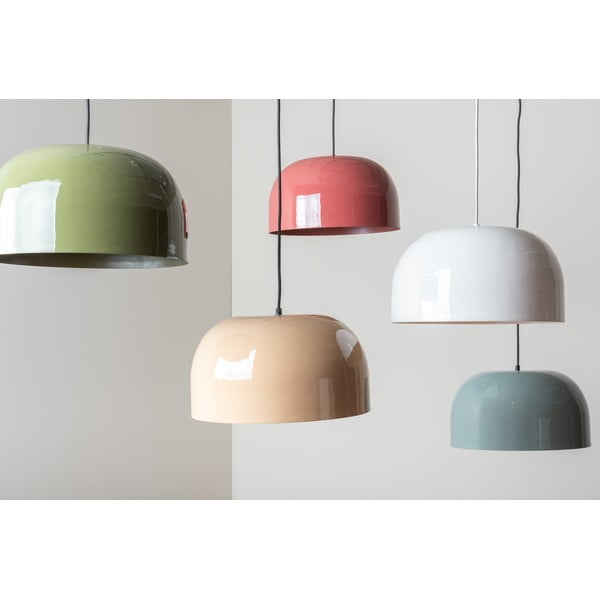 Biele závesné svietidlo s kovovým tienidlom ø 40 cm Dome – Leitmotiv-image-2