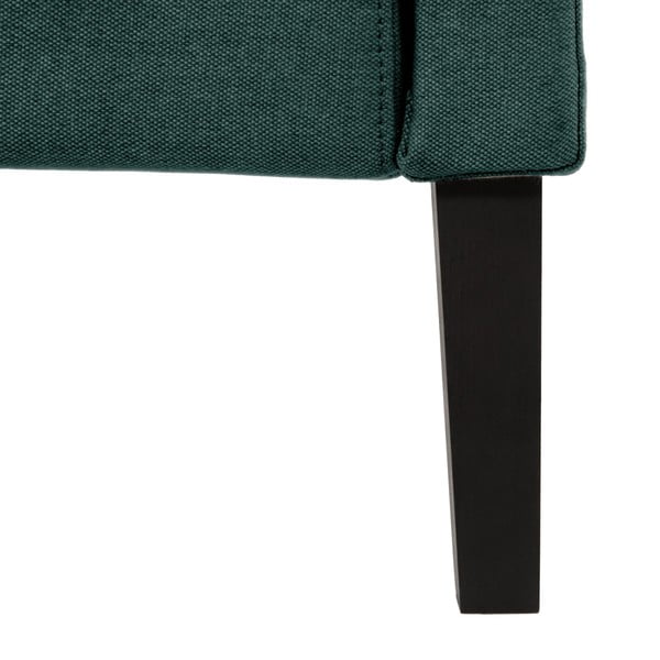 Petrolejovozelená posteľ s čiernymi nohami Vivonita Windsor, 160 × 200 cm-image-1