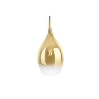 Sklenené závesné svietidlo v zlatej farbe Leitmotiv Drup, ø 20 cm