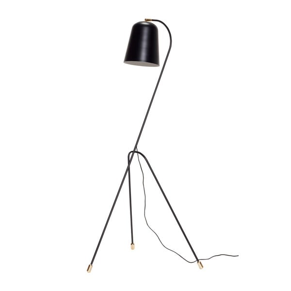 Čierna voľne stojacia lampa Hübsch Floor Lamp, výška 156 cm